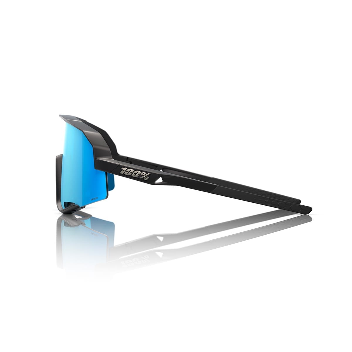 Briller 100% SLENDALE Sort Mat Hipper Mirror Blå