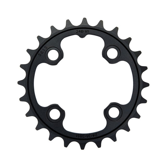 TRUVATIV MTB V1 9/10-vaihteinen sisempi eturatas, 4 pultin kiinnitys, 64 mm — eturatas valkoista taustaa vasten