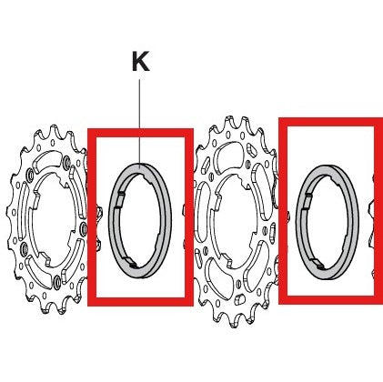 Entretoise de Cassette CAMPAGNOLO CENTAUR 10V 2,55mm (x2)