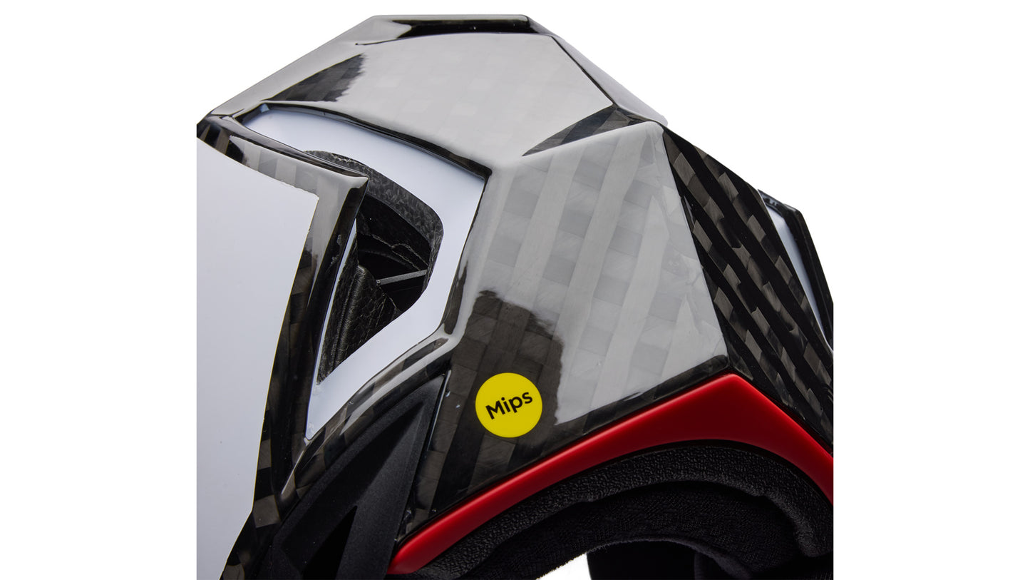 Casque VTT BELL FULL-10 SPHERICAL CARBON PEAK Blanc