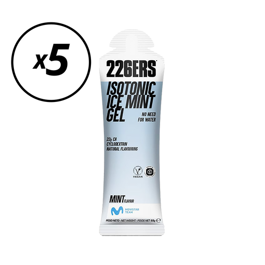 Lot de 5 Gels Énergétique 226ERS ISOTONIC (68G) Menthe DLUO Dépassée