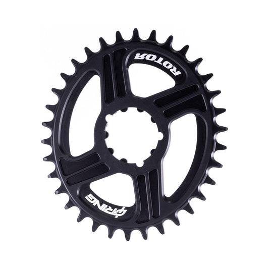 ROTOR Q-Ring -soikea 1x-eturatas, 11/12-vaihteinen, Sram-suorakiinnitys, 0 mm:n siirtymä — eturatas valkoisella taustalla