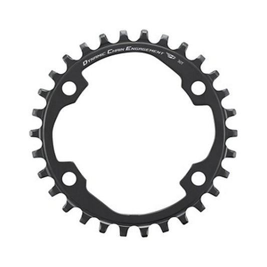 SHIMANO CUES U6000 1x-eturatas, 9/10/11-vaihteinen, pulttijako 96 mm — eturatas valkoisella taustalla