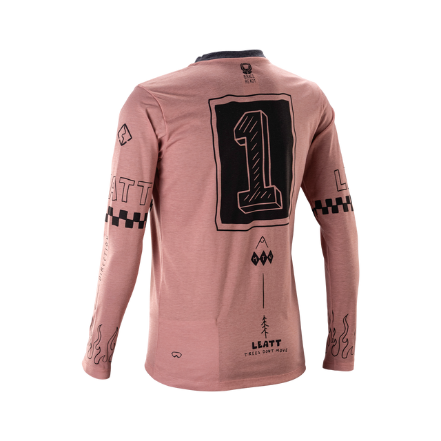 Tröja LEATT MTB GRAVITY 3.0 Dam Långärm Rosa