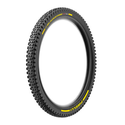 MTB-dæk PIRELLI SCORPION BLACK STING 29x2.40 Soft DualWall Tubeless Ready, foldbart, sort/gul teamudgave