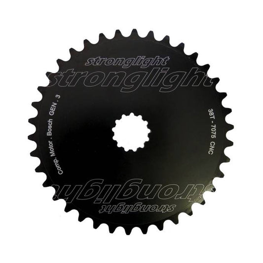 STRONGLIGHT BOSCH GEN3 1x-eturatas, 12-vaihteinen, suorakiinnitys, umpinainen — eturatas valkoisella taustalla