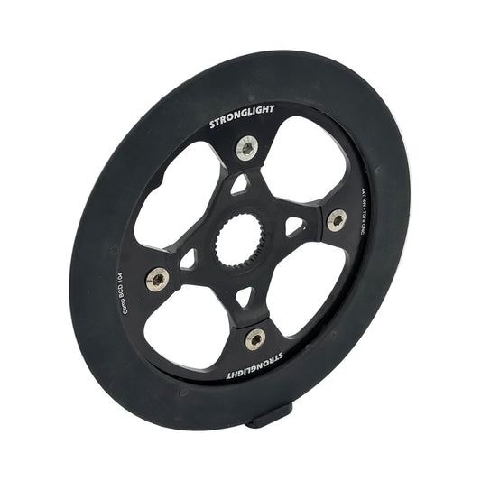 STRONGLIGHT BOSCH GEN4 1x-eturatas, 12-vaihteinen, 50 mm:n siirtymä, mukana bash-suojarengas — eturatas valkoisella taustalla