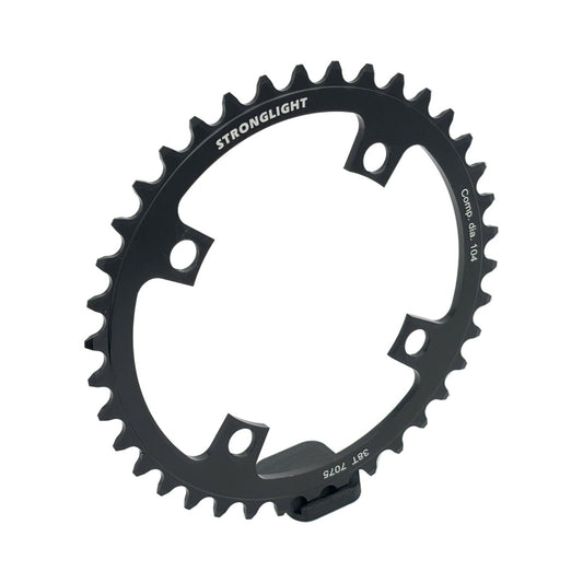 STRONGLIGHT BOSCH GEN1/GEN3 1x-eturatas, 1/8/9/10-vaihteinen, pulttijako 104 mm (Bosch, Shimano, Yamaha, Bafang, Brose…), alumiinia — eturatas valkoisella taustalla