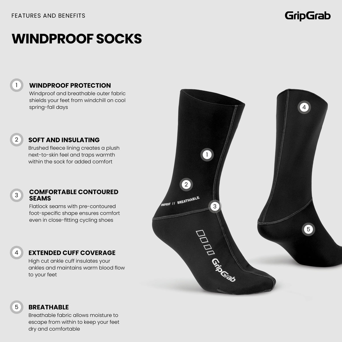 Mustad GRIPGRABi Windproof Spring Autumn tuulekindlad rattasokid