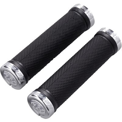 Gripy REVERSE COMPONENTS R-SHOCK Lock-On Černá/Stříbrná