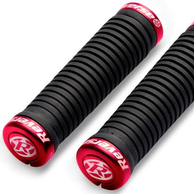 Grips REVERSE COMPONENTS TAPER Lock-On Ø 34-30mm Zwart/Rood
