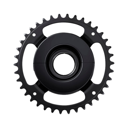 SHIMANO SM-CRE61 1x-sähköpyörän eturatas, 9/10/11-vaihteinen — eturatas valkoisella taustalla