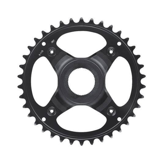 SHIMANO SM-CRE70 1x-sähköpyörän eturatas, 9/10/11-vaihteinen — eturatas valkoisella taustalla