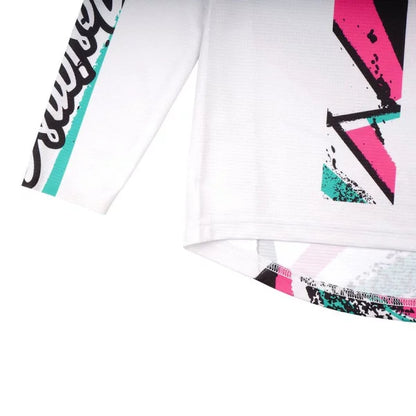 TROY LEE DESIGNS SPRINT FULL PULL Junior Long Sleeve Jersey White