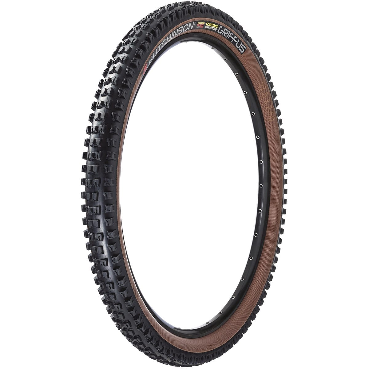 Pneu HUTCHINSON GRIFFUS 27,5x2.5 RACING LAB HARDSKIN RACE RIPOST GRAVITY TUBELESS READY ARO DOBRÁVEL Preto/Castanho