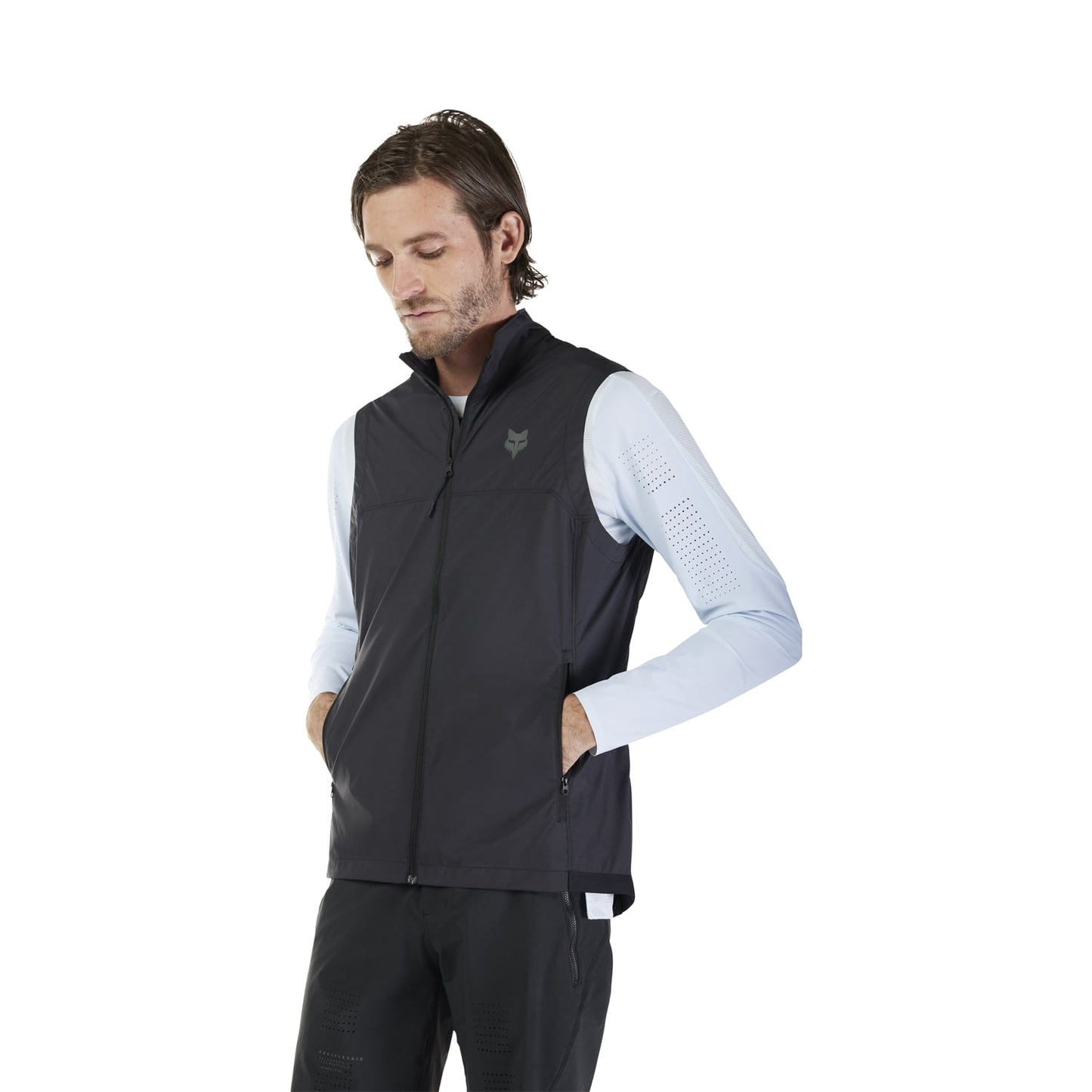 Ärmellose Jacke FOX RANGER WIND Schwarz