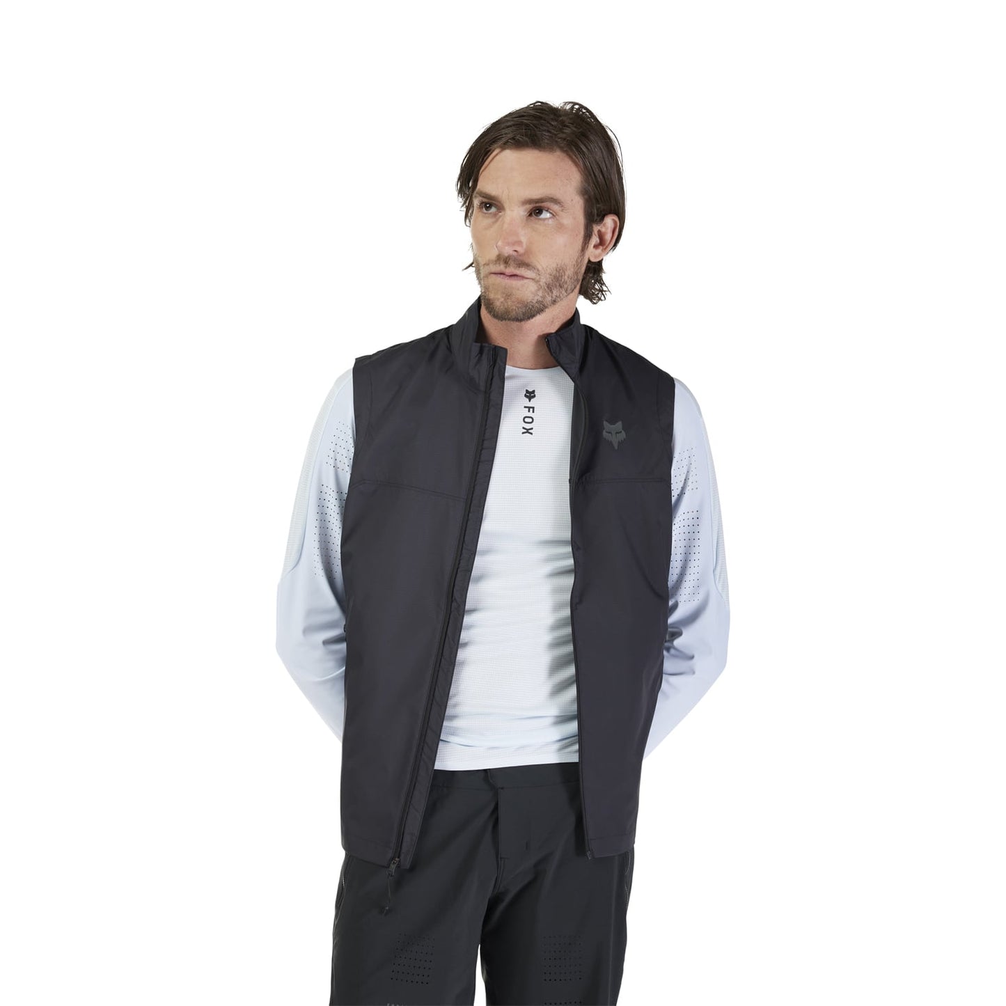 Ärmellose Jacke FOX RANGER WIND Schwarz