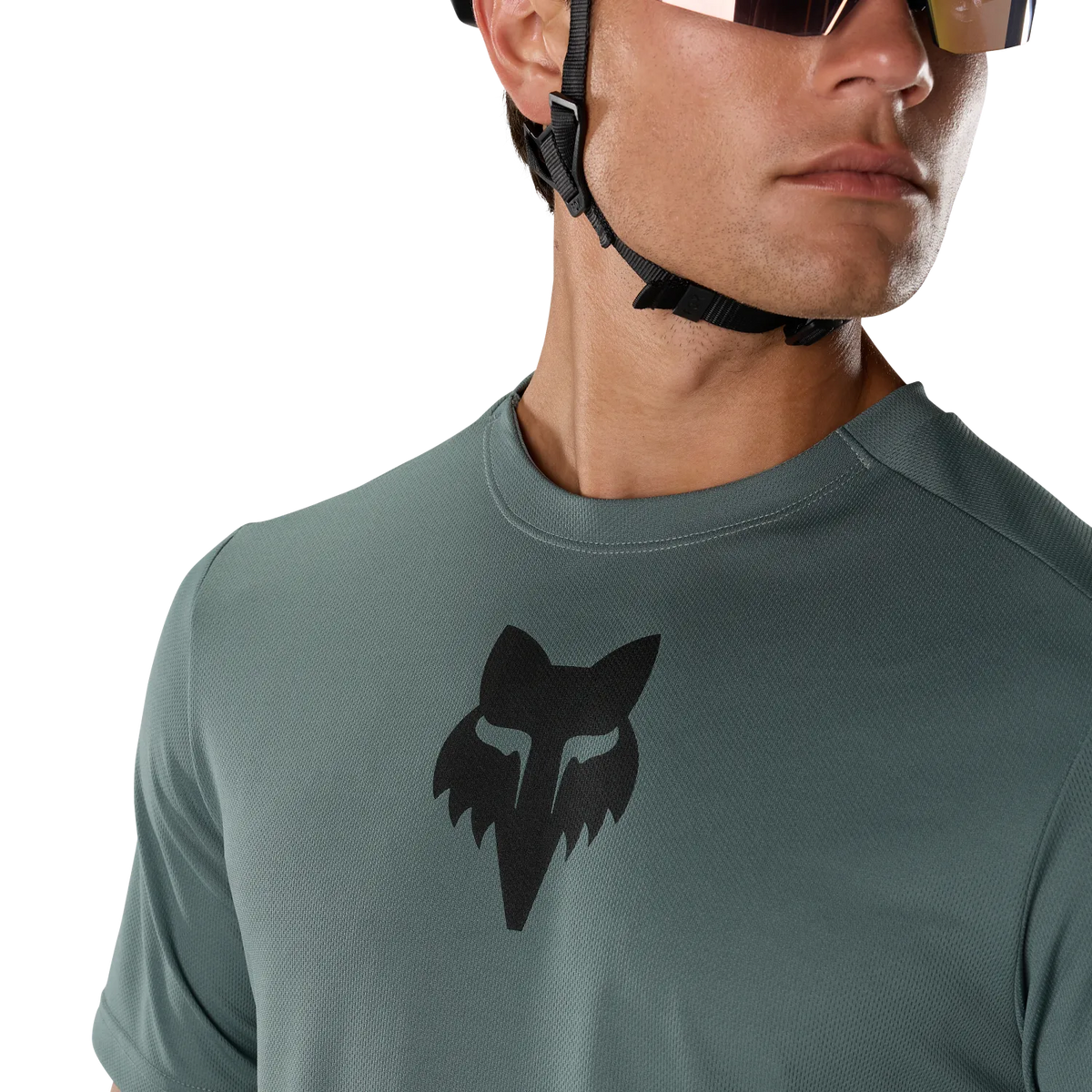 FOX RANGER FOX HEAD cykeltröja med korta ärmar, salviagrön