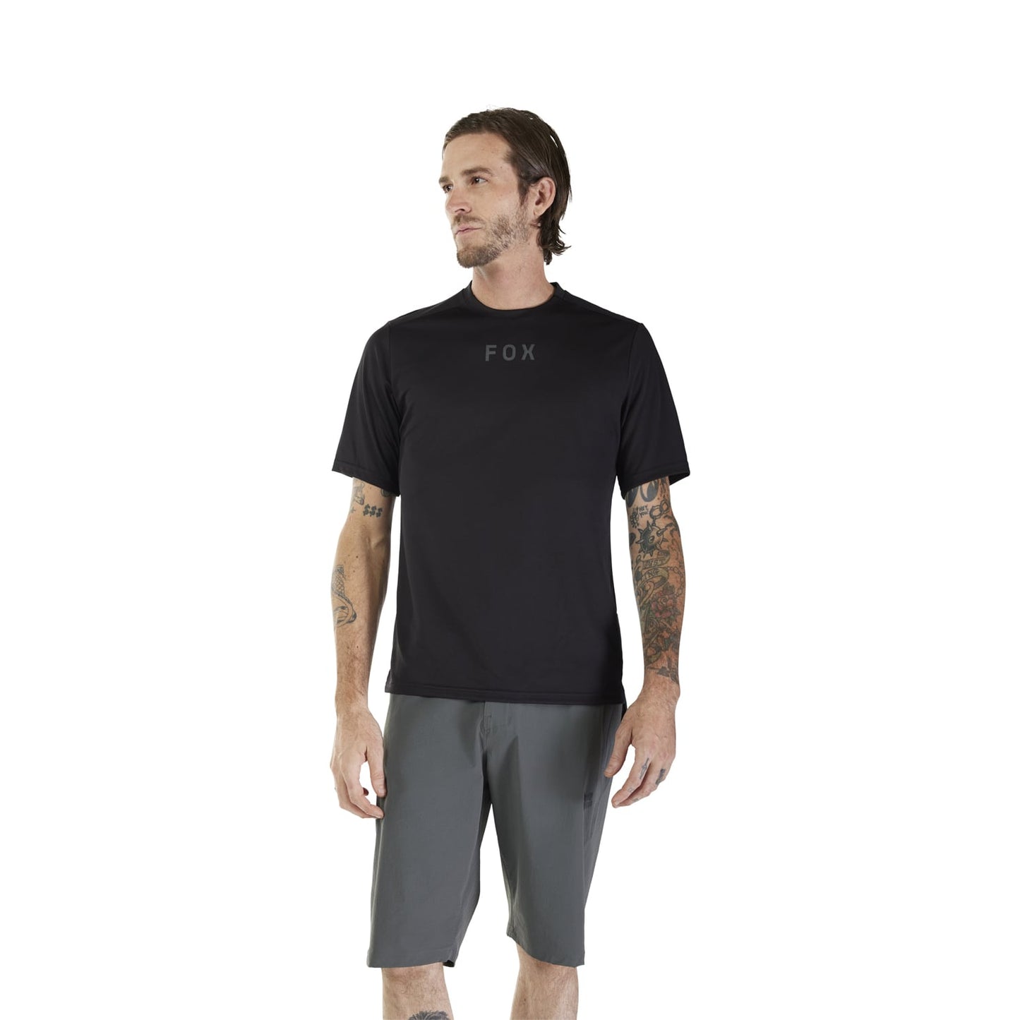 Maillot FOX RANGER WORDMARK Manches Courtes Noir