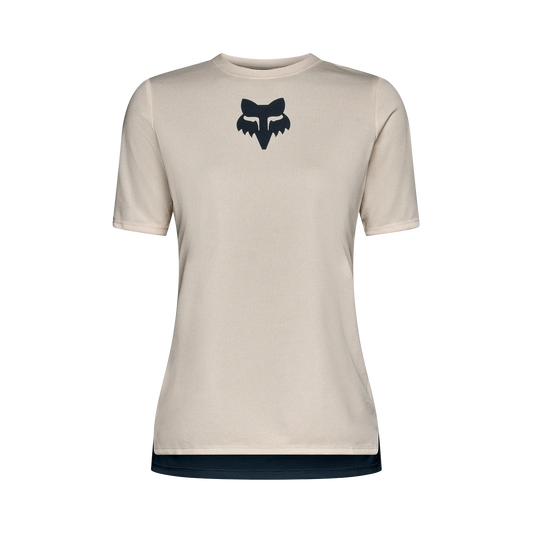 Maillot FOX RANGER HEAD Femme Manches Courtes Blanc Chalk