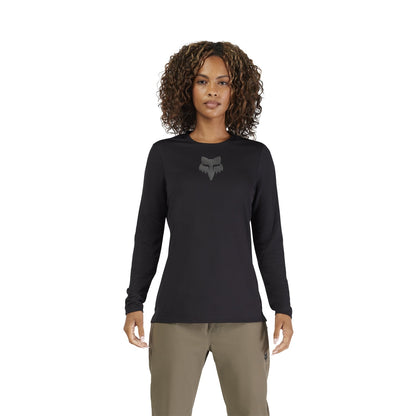 FOX RANGER HEAD Damen-Trikot Langarm Schwarz