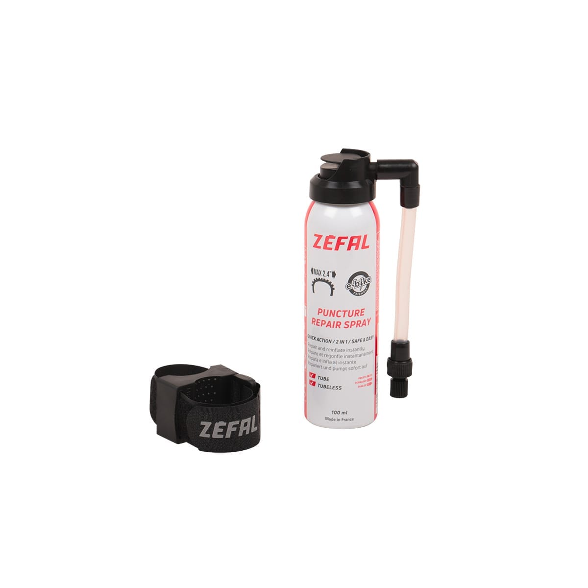 Punkteringsreparationsspray ZEFAL REPAIR (100 ml, 2.2") + Ramhållare