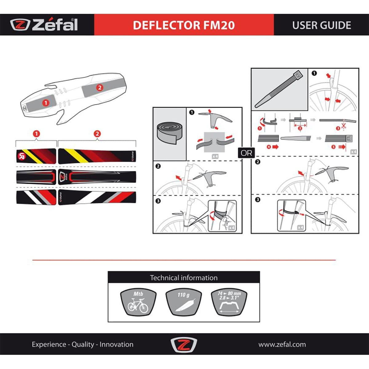 Parafango Anteriore ZEFAL DEFLECTOR FM20 26-29"