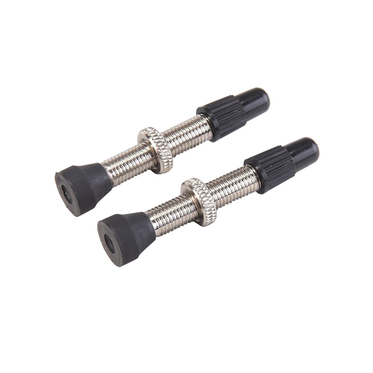 Set di 2 Valvole Presta VAR Ottone 35 mm Argento Opaco
