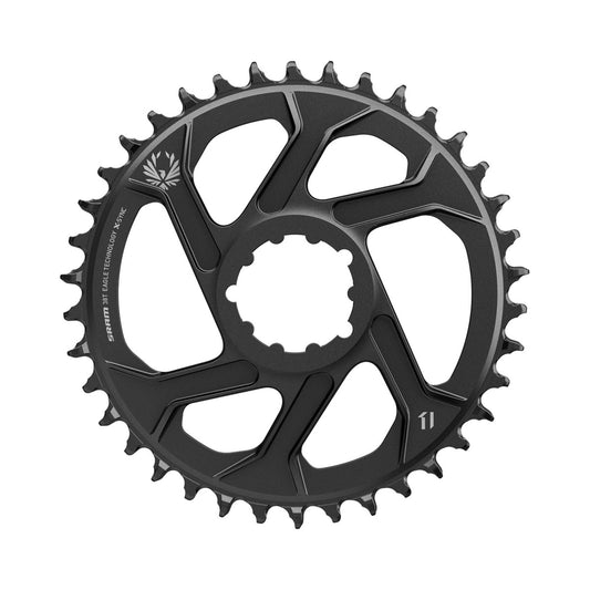 SRAM X-SYNC EAGLE 12-vaihteinen alumiininen eturatas, musta — eturatas valkoisella taustalla