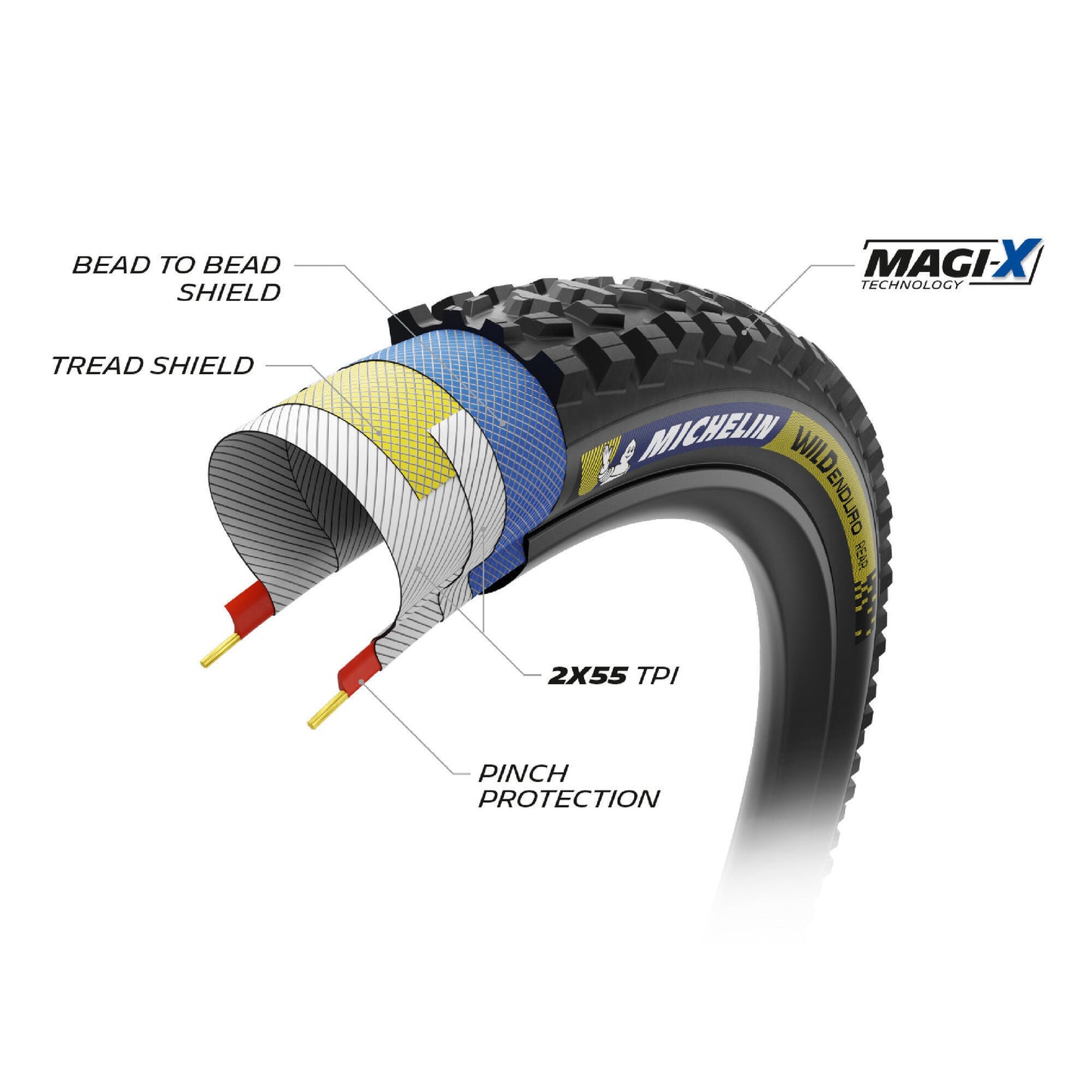 Dæk MICHELIN WILD ENDURO REAR Racing Line 29x2.40 Tubeless Ready Souple