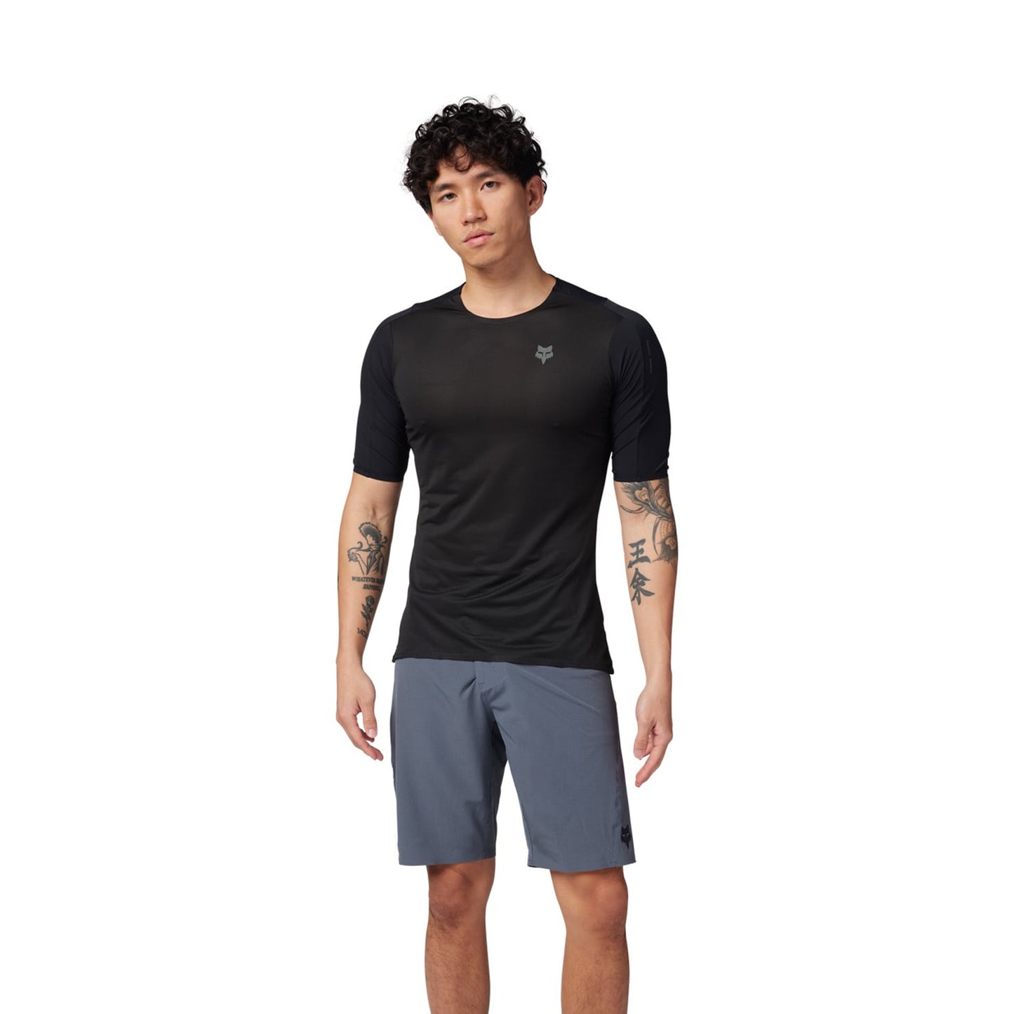 Trikot FOX FLEXAIR ASCENT Kurzarm Schwarz