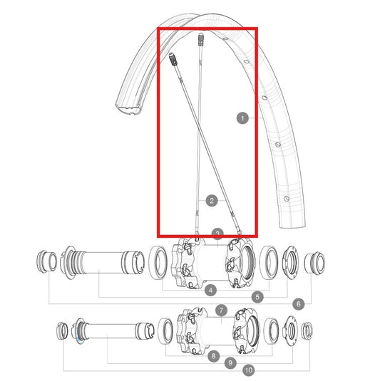 Kit 12 Rayons Av MAVIC CROSSMAX SLR ENDURO et Av-Ar DEEMAX PRO 27.5'' Aluminium 274mm