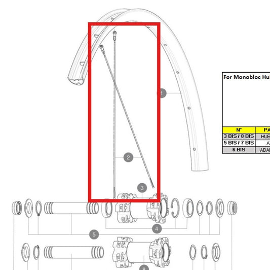 Kit 12 Rayons Av/Ar MAVIC CROSSONE/CROSSMAX/XA 27.5" 278mm