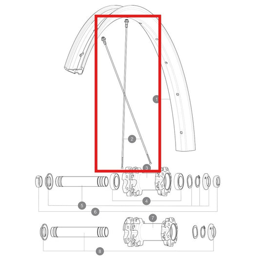Kit 12 Rayons Ar MAVIC CROSSONE/CROSSRIDE FTS-X/CROSSMAX/XA 27.5" 276mm