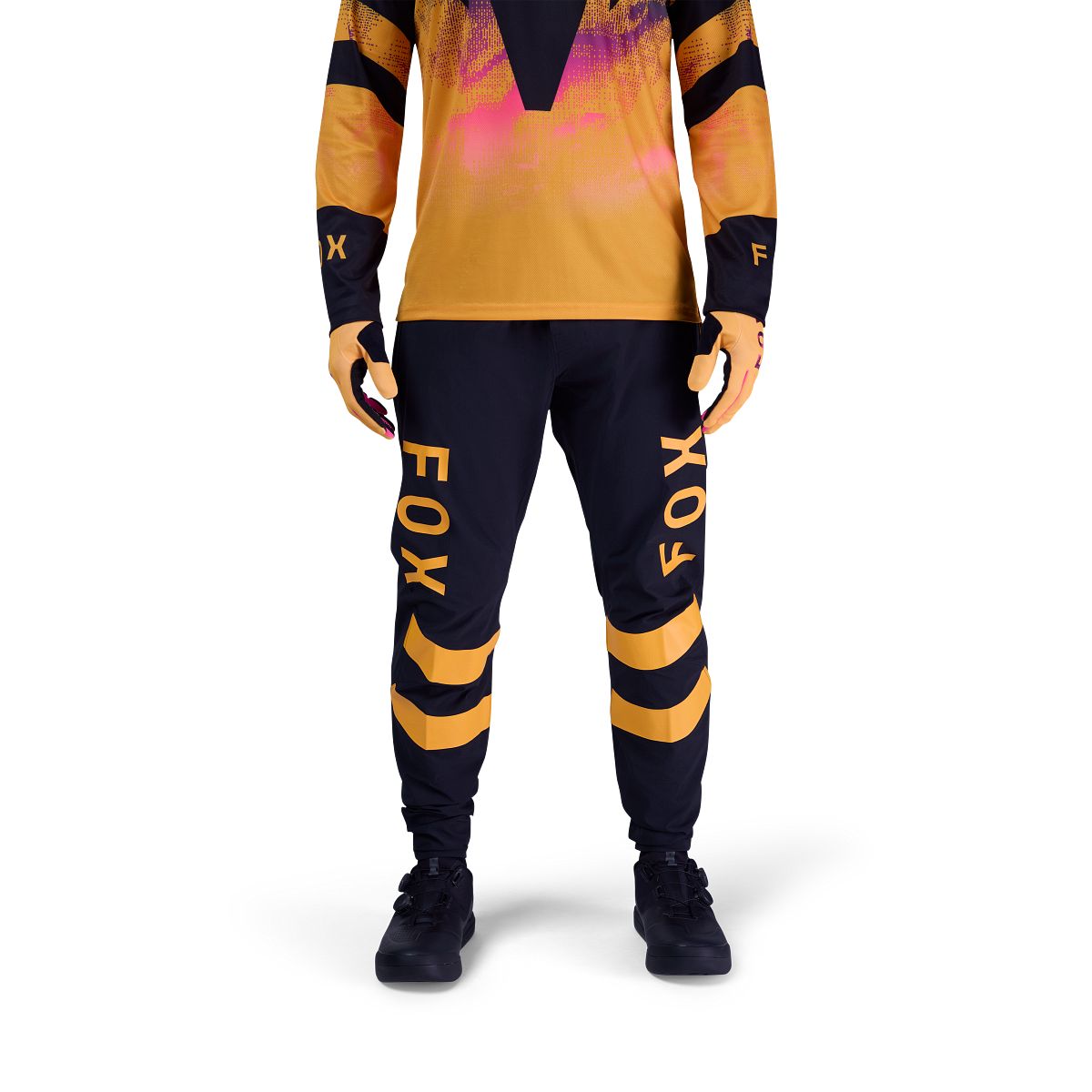 Kalhoty FOX RANGER KAIROS Černé/Oranžové