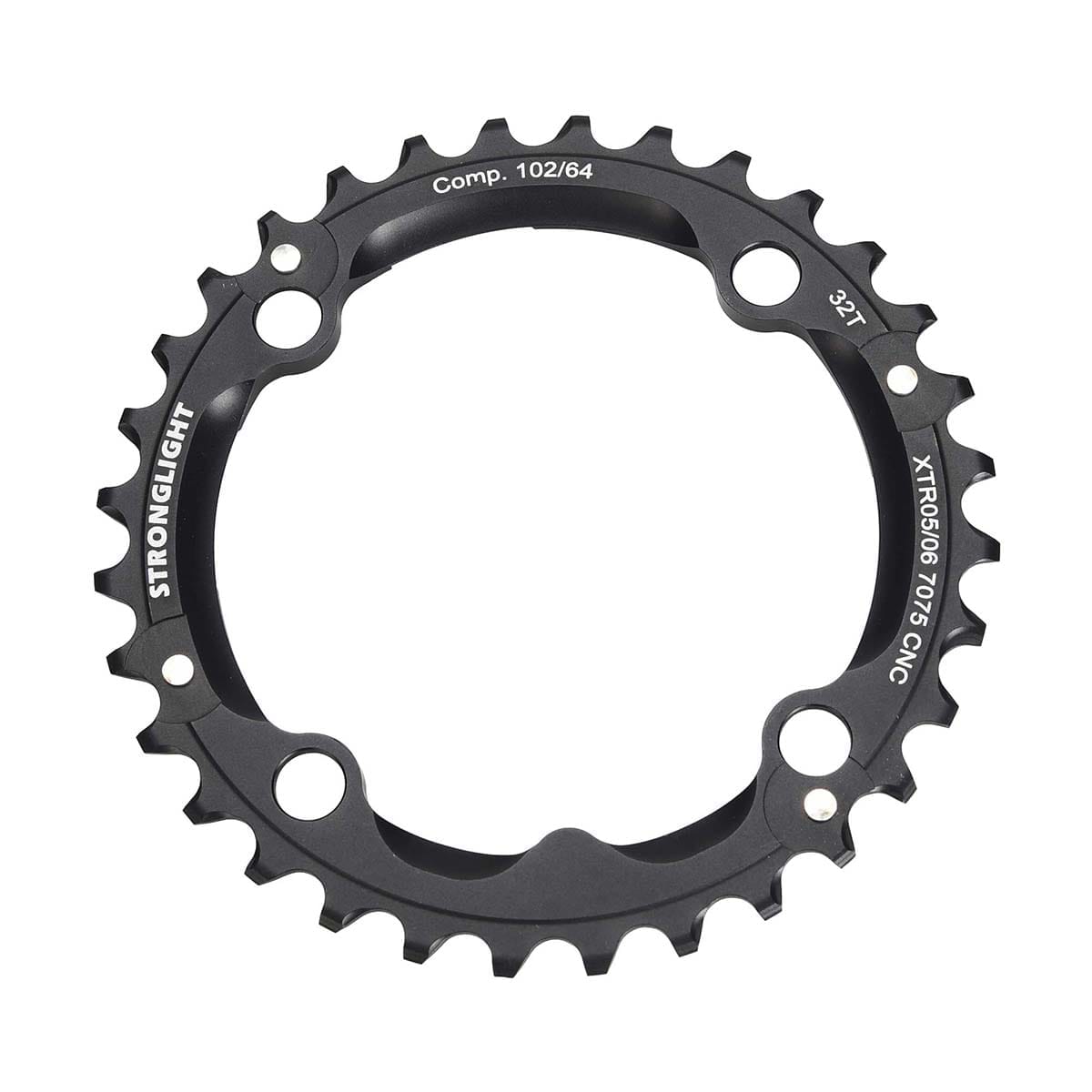 Piatto Intermedio STRONGLIGHT ALU 7075 SHIMANO XTR M960 9V 4 Fori 102 mm