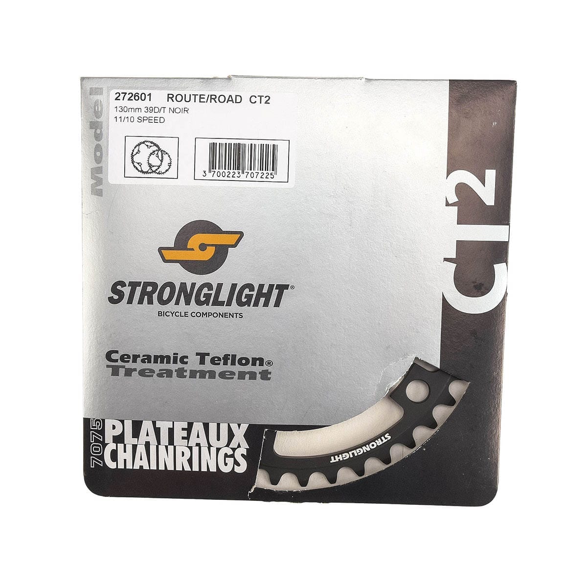 Indre klinge 10/11V STRONGLIGHT CT² Type S 130 mm sort