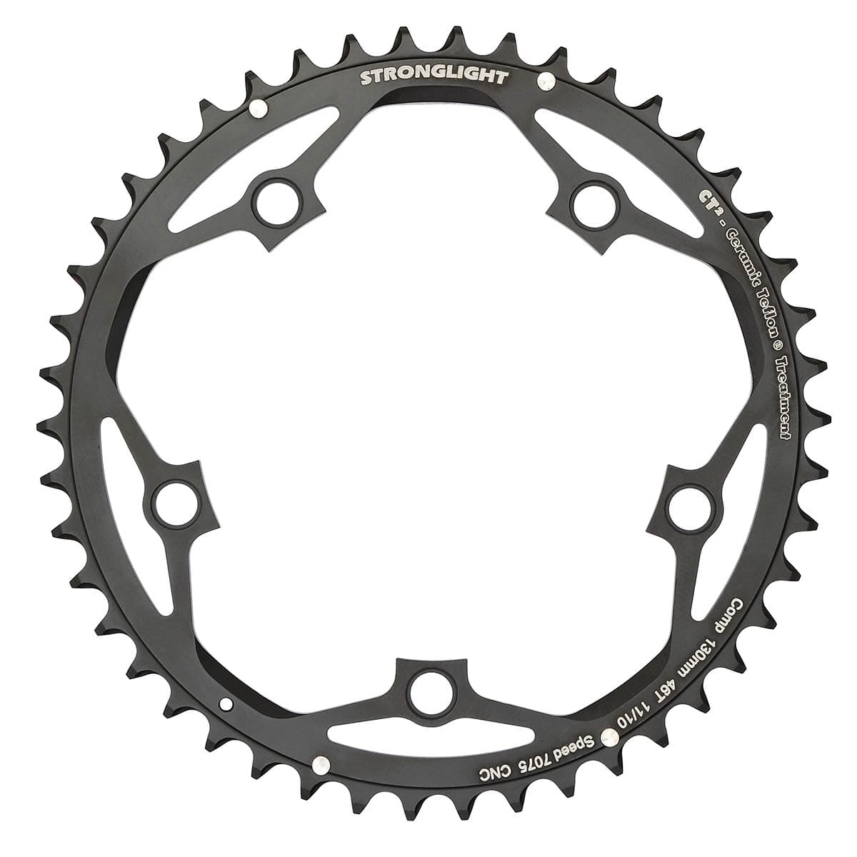 STRONGLIGHT CT² Type S 130 mm Black Outer Chainring 10/11S