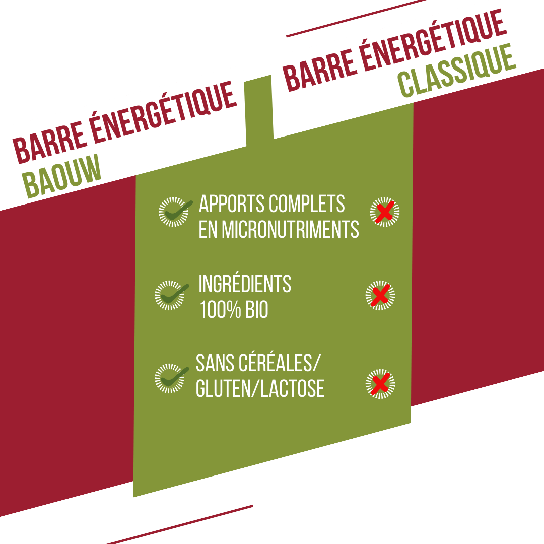Energibar BAOUW BIO EXTRA Hindbær-Pistacie (50g)