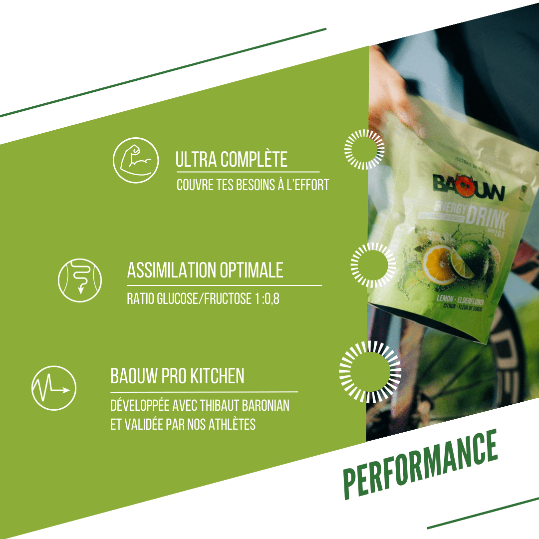 Boisson Énergétique BAOUW ISOTONIC (585g) Citron Vert/Fleur de Sureau
