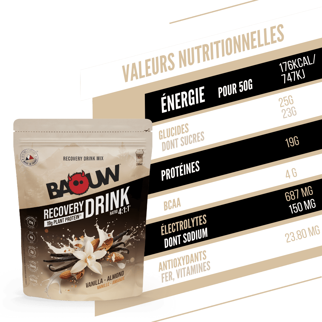 Regenerační Nápoj BAOUW RECOVERY (500g) Vanilka Mandle