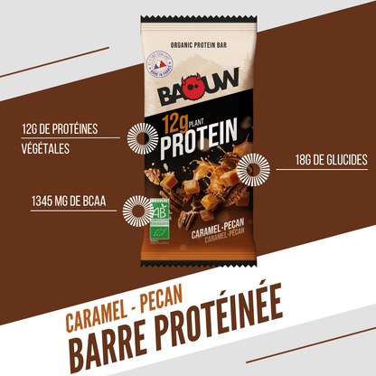 BAOUW BIO EXTRA Proteinriegel Karamell/Pekannuss (50 g)