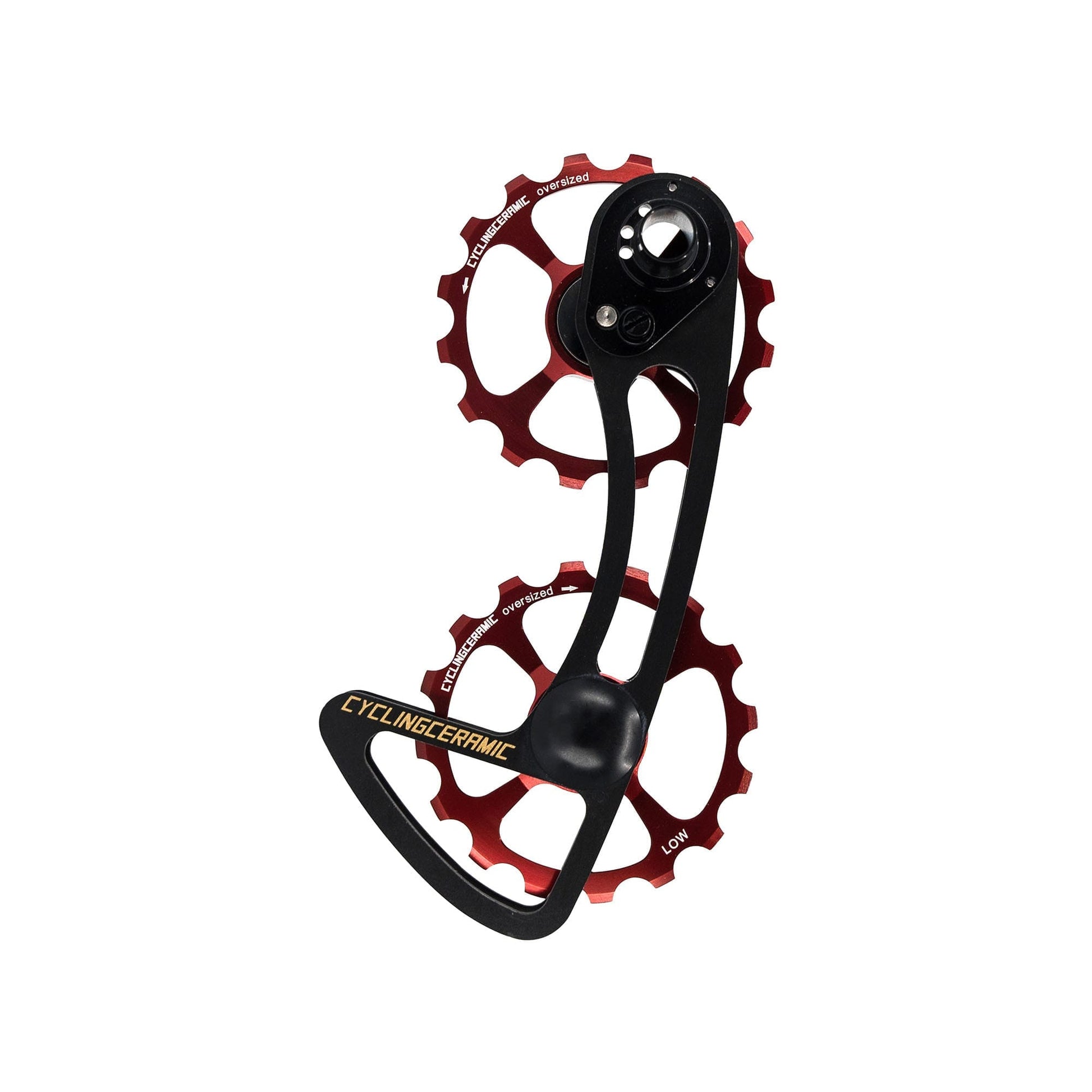 Schaltwerkkäfig hinten 10/11-fach CYCLINGCERAMIC 16/16 Shimano Rot