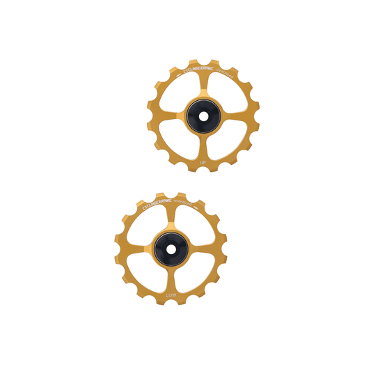 Galets de Dérailleur Arrière 10/11V CYCLINGCERAMIC OVERSIZE SHIMANO Or