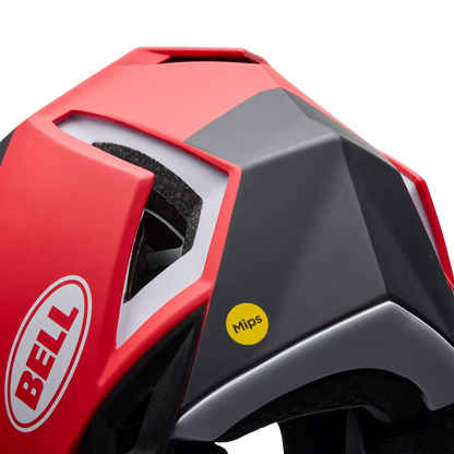 BELL FULL-10 MIPS LEVEL SET maastikuratta kiiver valge/punane