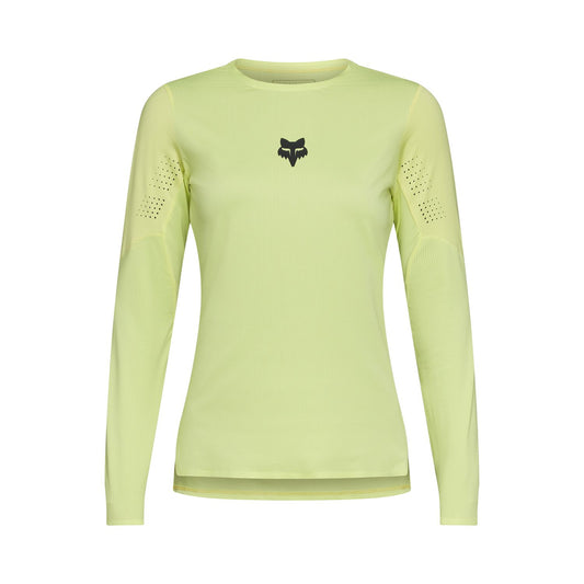 Maillot FOX FLEXAIR Femme Manches Longues Jaune Lime
