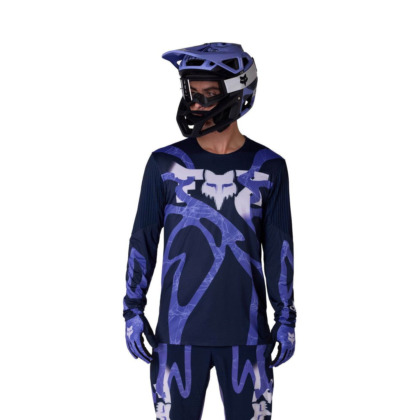 Maillot FOX FLEXAIR DIFFUSE SE Manches Longues Violet Blueberry