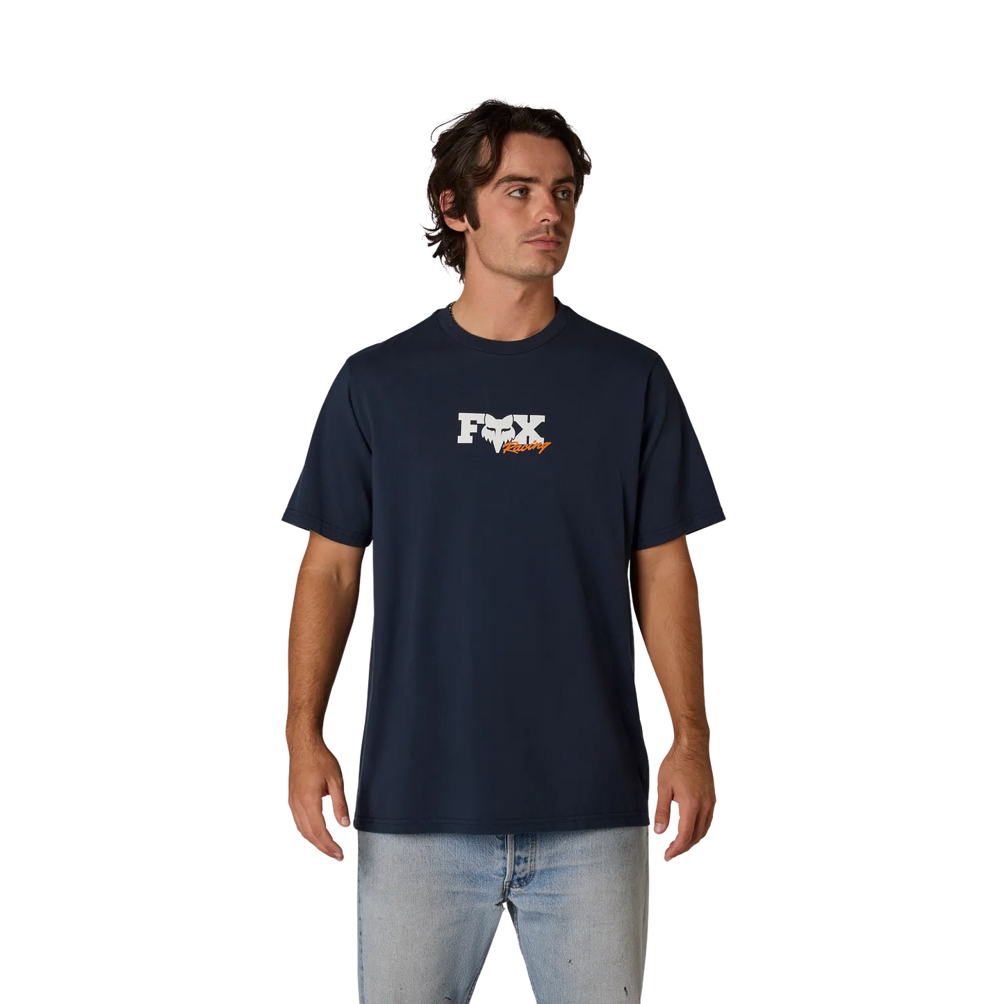 T-Shirt FOX CHECKER 195 ORIGINAL Kurzarm Blau Midnight