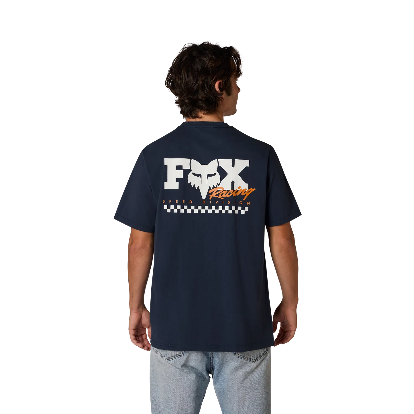 T-Shirt FOX CHECKER 195 ORIGINAL Kurzarm Blau Midnight