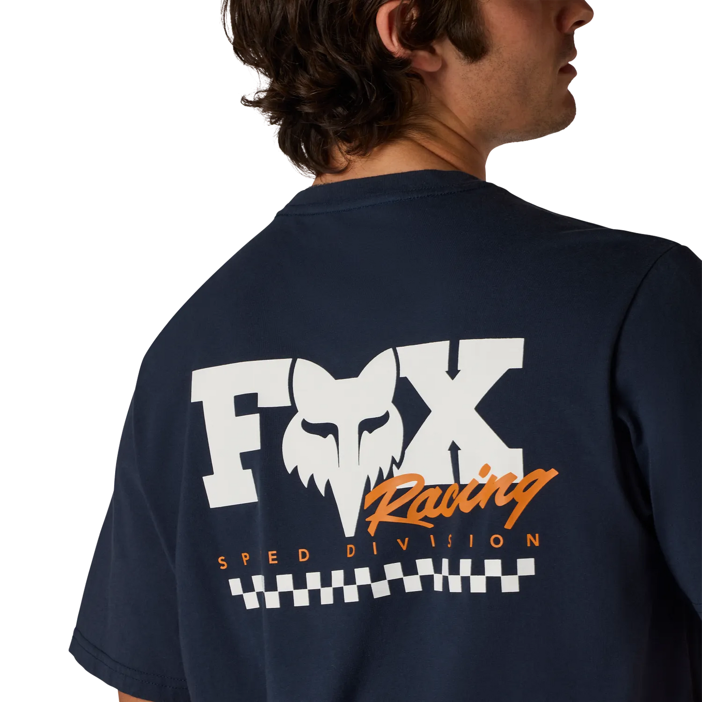 T-Shirt FOX CHECKER 195 ORIGINAL Kurzarm Blau Midnight